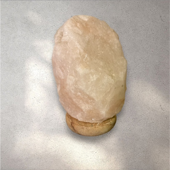 Himalayan Pink Salt Lamp on Wooden Base - Picture 3 of 4